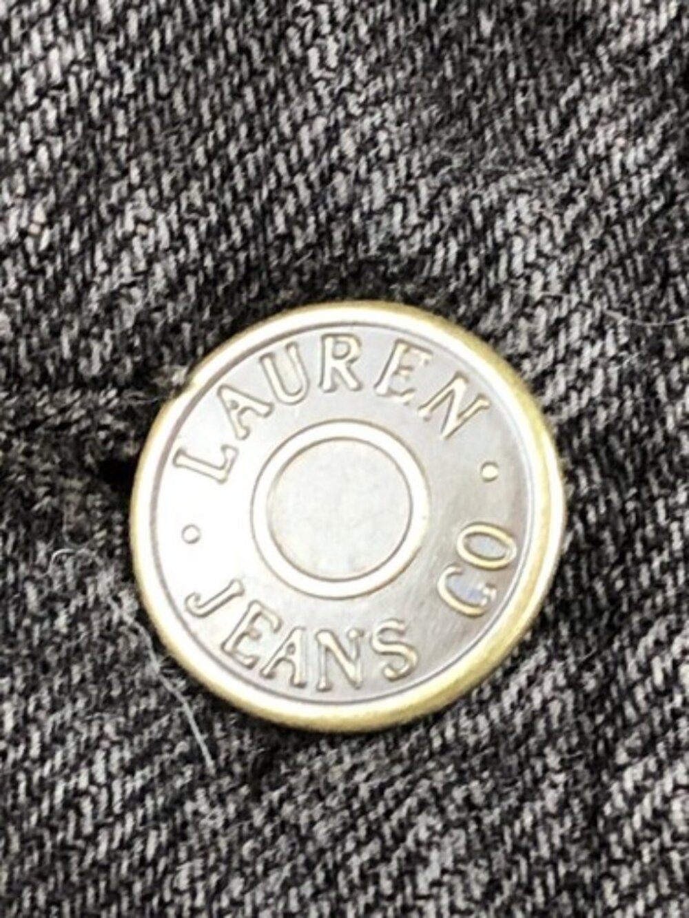 Lauren Jeans Co Ralph Lauren Denim Button Casual Jacket Women XS Brown Denim - Picture 4 of 9